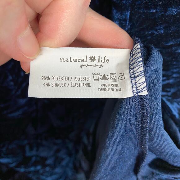 Natural Life Dark Blue Crushed Velvet Sleeveless Maxi Dress Sz.XS - Picture 12 of 14